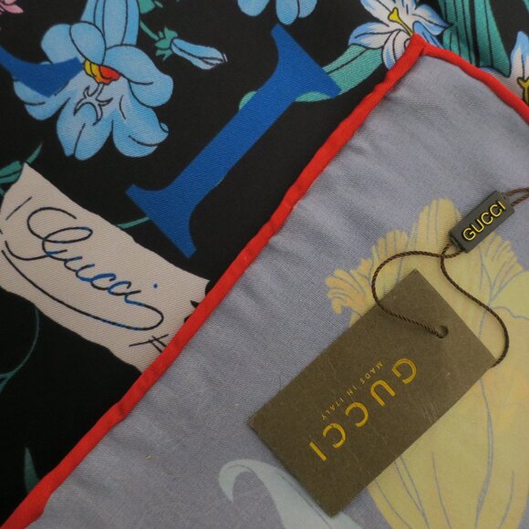 Gucci Flora Disney Collab Floral Silk Scarf Limited Edition NWT - Picture 2 of 2